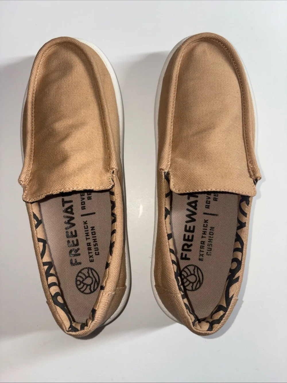 Freewaters Men’s Slip-On Canvas Shoes in Tan